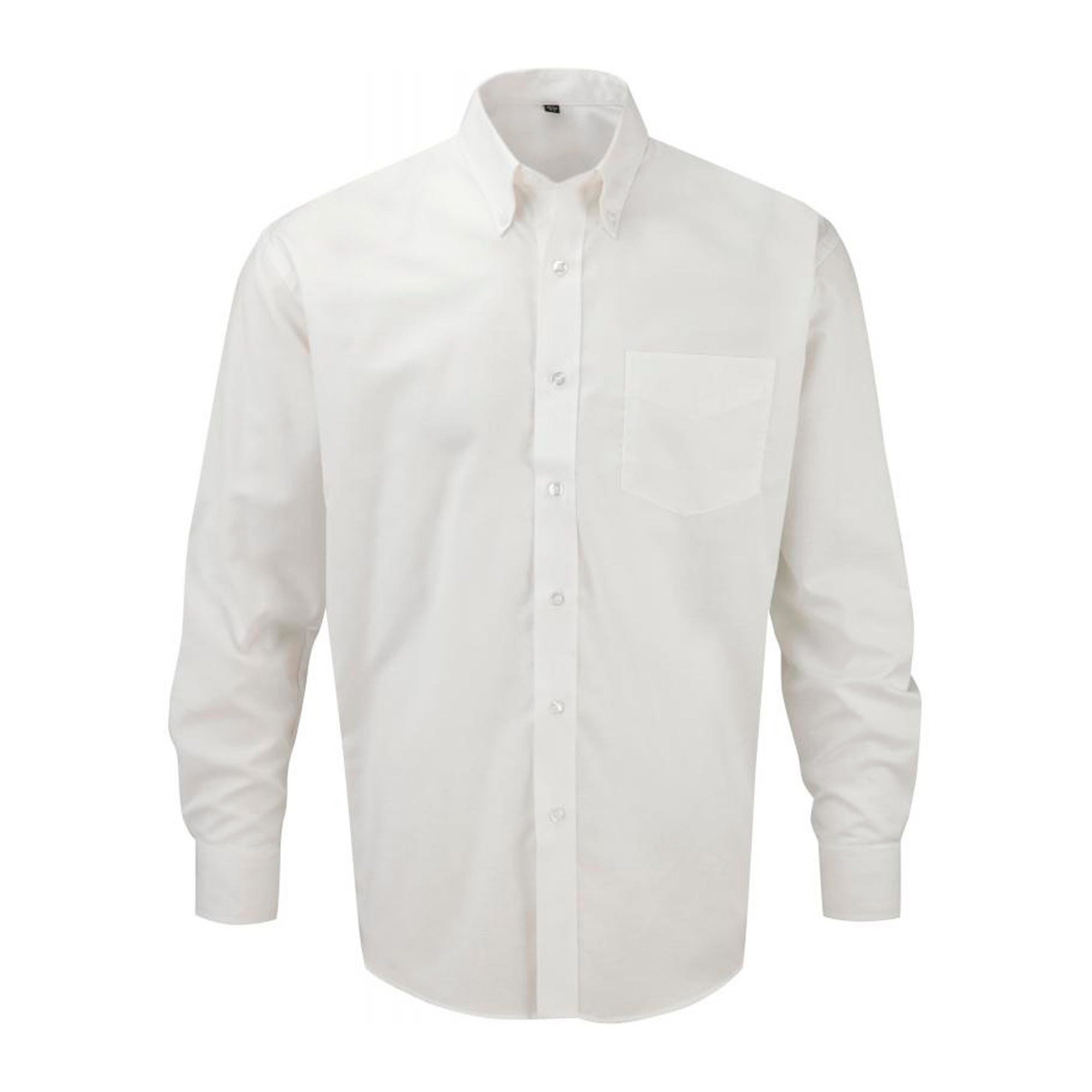 Camisa blanca de manga larga para hombre, camisas de oficina